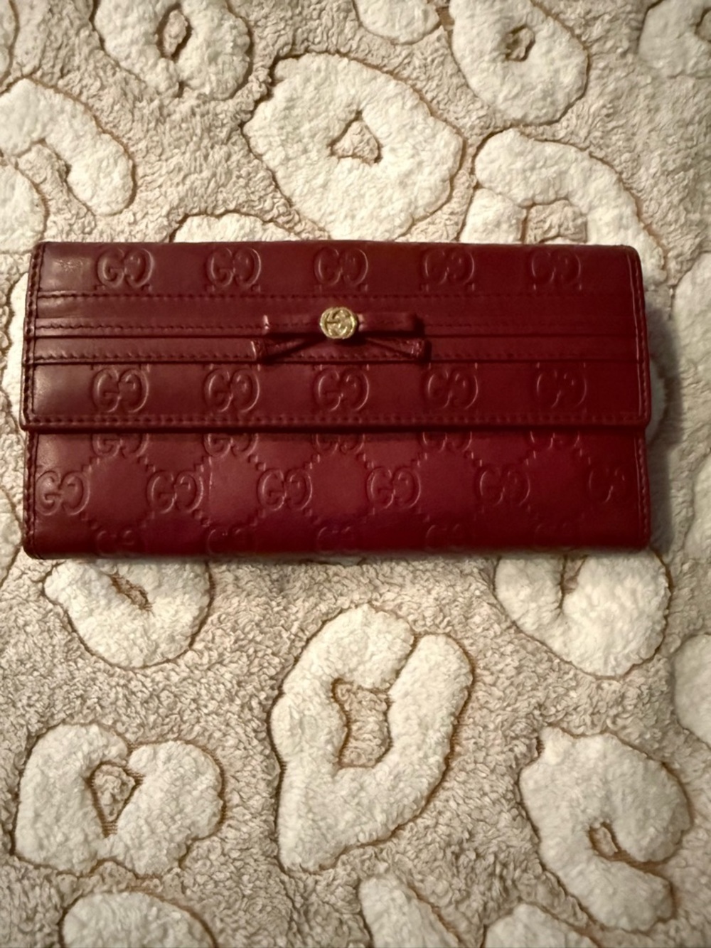 Vintage Guccissima Gucci Red Leather Continental Wallet Excellent condition 🔥